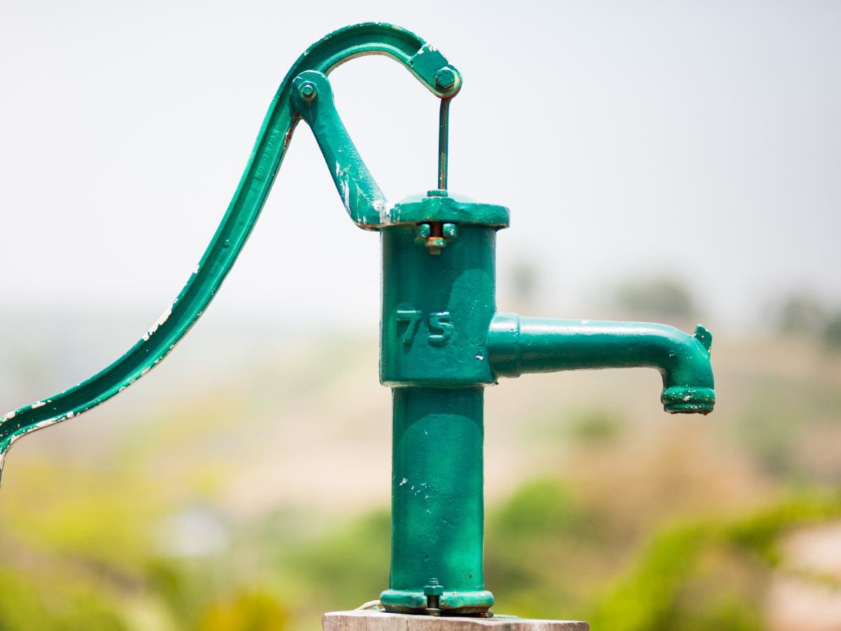 Drain Bros llc provides hand water pump solutions, great for home plumbing or septic jobs in your yard.