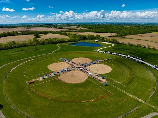 Drain Bros llc installed a smart drainage system, helping keep this big softball complex safe and dry for everyone.
