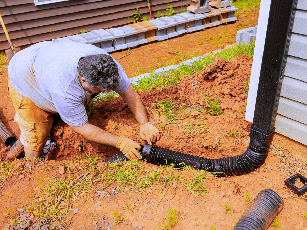 Drain Bros llc helps homes fix drainage and sewer problems by safely installing outdoor drain pipes.