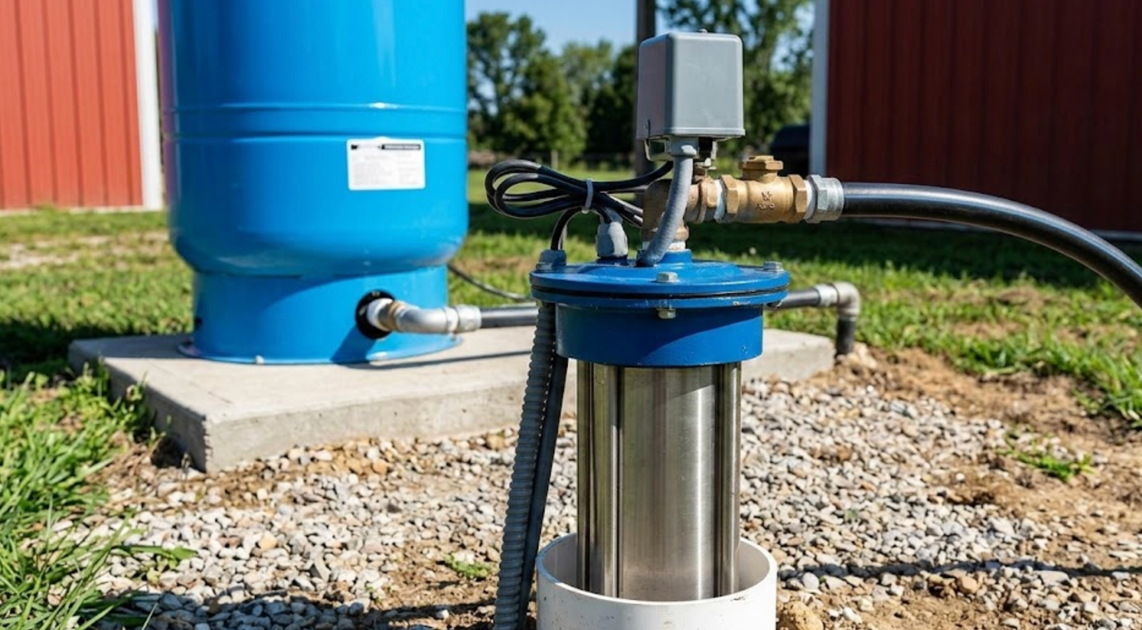 Drain Bros llc shows a well pump system to show their reliable plumbing and excavation for homes and properties.